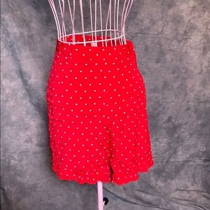 Forever 21 red and white polka dot shorts